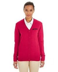 Image of Harriton Ladies' Pilbloc™ V-Neck Button Cardigan Sweater