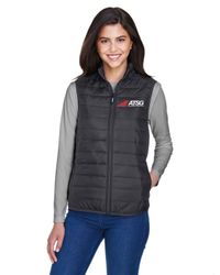 Image of Core 365 Ladies' Prevail Packable Puffer Vest