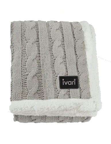 Cable Knit Chenille Sherpa Throw image thumbnail