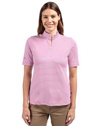 Image of Ladies Recycled Pique Stripe Polo