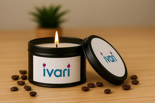 Dark Roasted Coffee and Sweet Cream Candle Tin image thumbnail