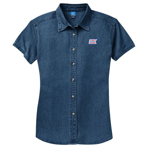 Ladies - Port & Company - Ladies Short Sleeve Denim Shirt image thumbnail