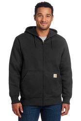 Image of Carhartt Rain Defender Paxton Heavyweight Hooded Zip-Front Sweatshirt. CT100614