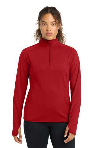 Sport-Tek Women's Sport-Wick Stretch 1/4-Zip Pullover. LST850 image thumbnail