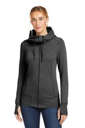 Image of New Era Women's Tri-Blend Fleece Full-Zip Hoodie. LNEA511
