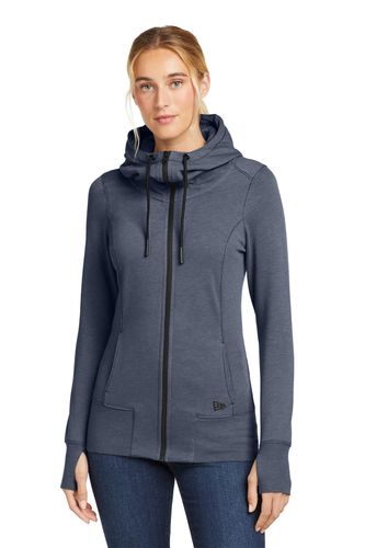 New Era Women's Tri-Blend Fleece Full-Zip Hoodie. LNEA511 image thumbnail