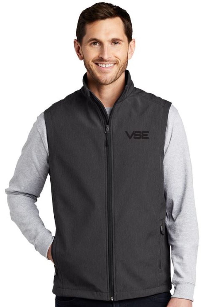 VSE Soft Shell Vest - Black Charcoal Heather primary image