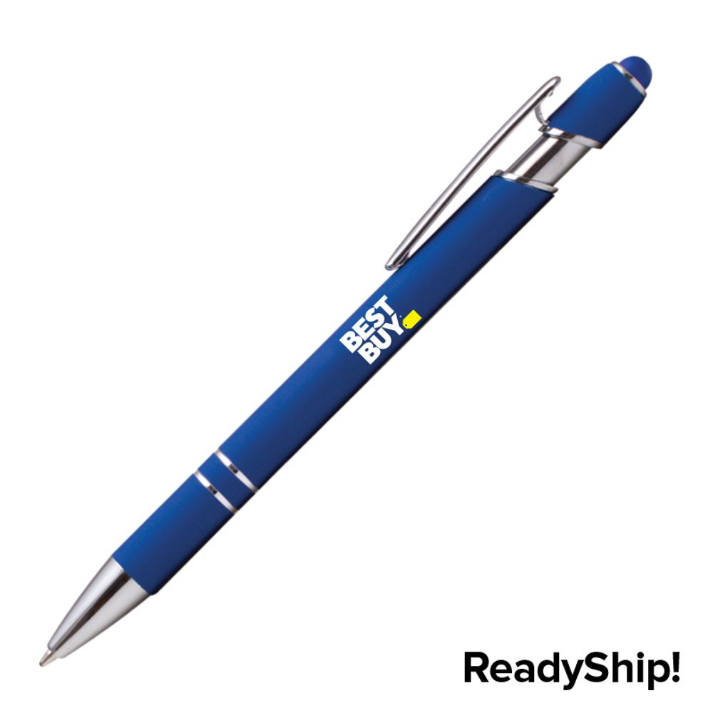 Pack of 10 - Soft Grip Pen with Stylus primary image
