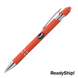Image of Pack of 10 - Soft Grip Pen with Stylus 