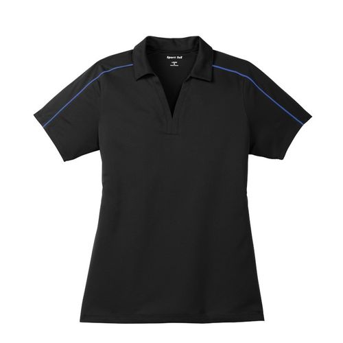 Women's Micropique Piped Wicking Polo image thumbnail