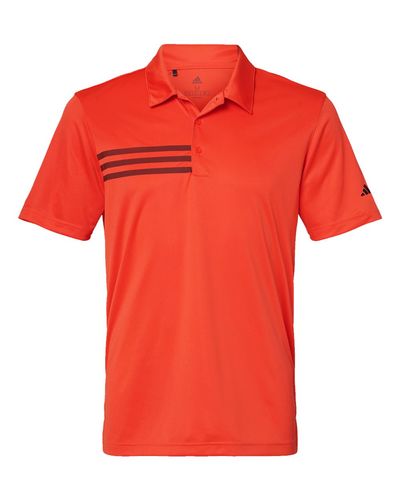 Men's Adidas Classic Striped Polo image thumbnail