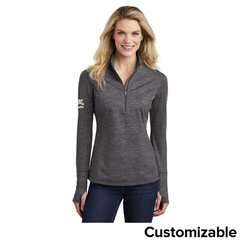 Women's Stretch Reflective Heather 1/2-Zip Pullover image thumbnail