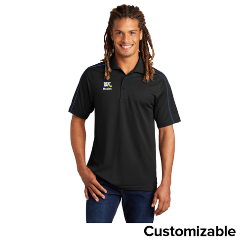 Men's Micropique Piped Wicking Polo image thumbnail
