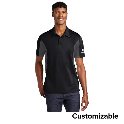 Men’s Tall Micropique Colorblock Wicking Polo image thumbnail