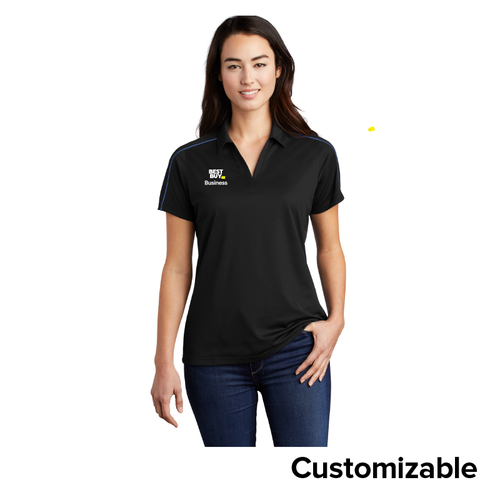 Women's Micropique Piped Wicking Polo image thumbnail