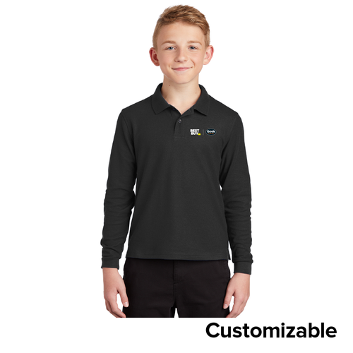 Youth Long Sleeve Polo  image thumbnail