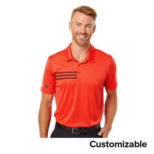 Men's Adidas Classic Striped Polo image thumbnail