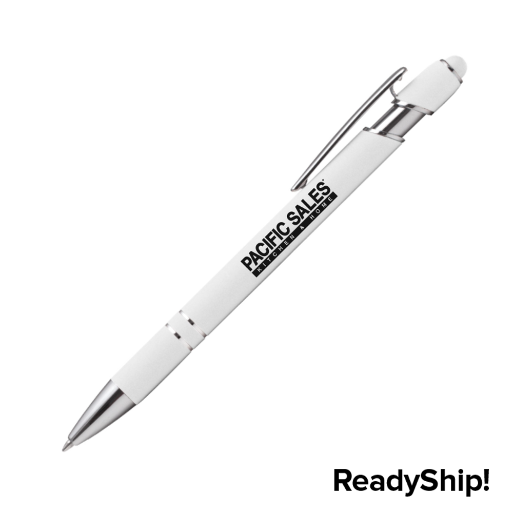 Pack of 10 Soft Grip Pen with Stylus primary image