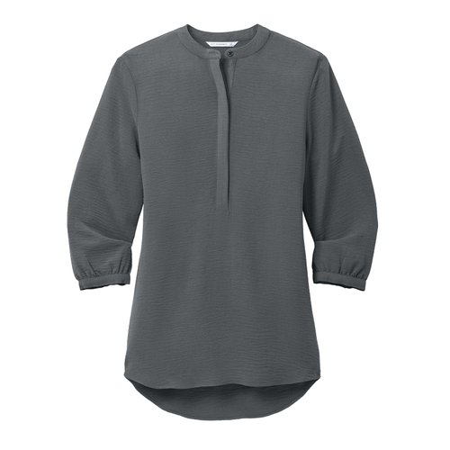 Women's 3/4-Sleeve Textured Crepe Tunic image thumbnail