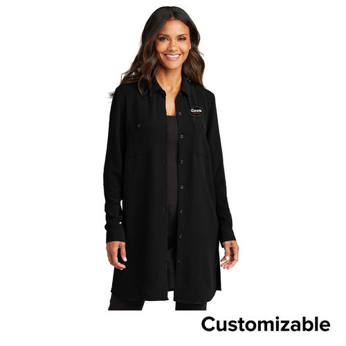 Women's Textured Crepe Long Tunic image thumbnail