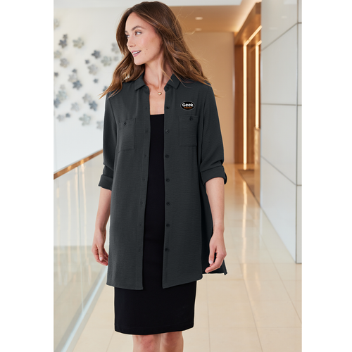 Women's Textured Crepe Long Tunic image thumbnail