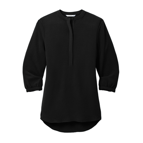 Women's 3/4-Sleeve Textured Crepe Tunic image thumbnail
