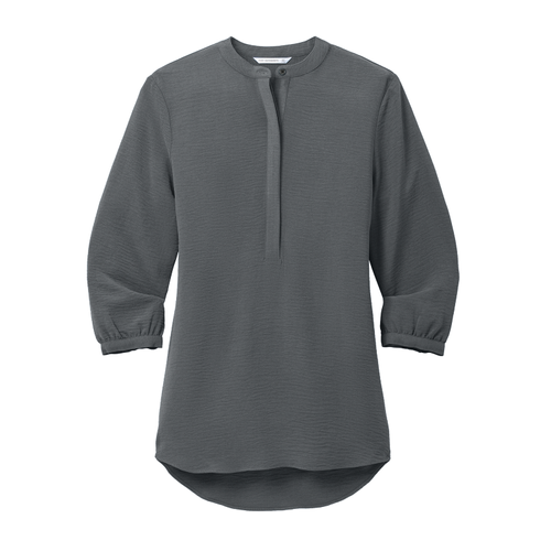 Women's 3/4-Sleeve Textured Crepe Tunic image thumbnail