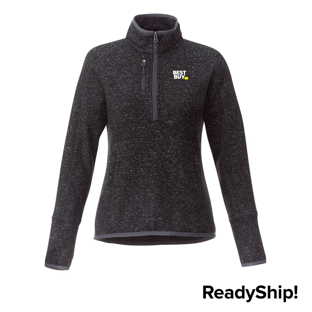 Women's 1/2-Zip Black Pullover Jacket primary image