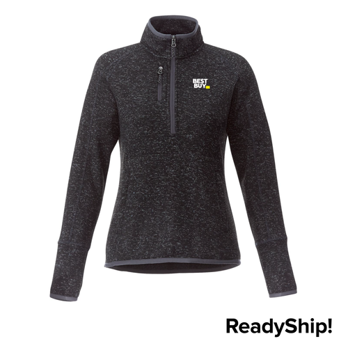 Women's 1/2-Zip Black Pullover Jacket image thumbnail