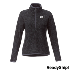 Image of Women's 1/2-Zip Black Pullover Jacket