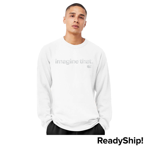 White Unisex imagine that. Crewneck Sweatshirt image thumbnail