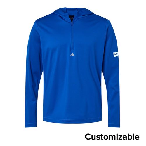 Men's Adidas 1/4-Zip Hooded Pullover image thumbnail