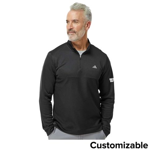 Men's Adidas Textured 1/4-Zip Pullover image thumbnail