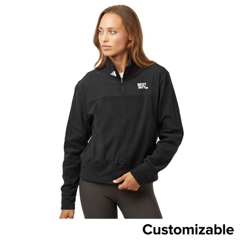 Women's Adidas Fleece 1/4-Zip Pullover image thumbnail