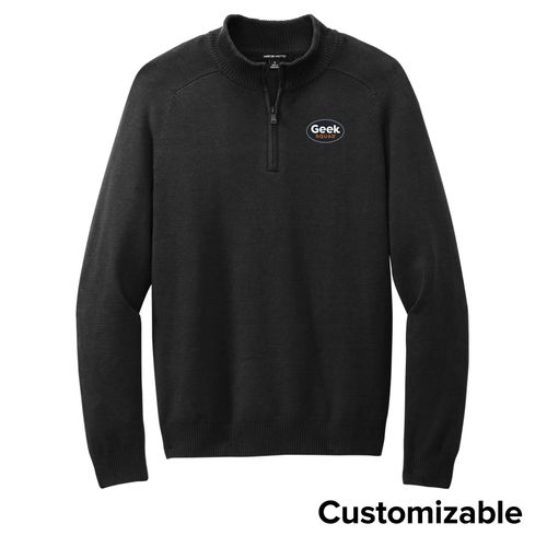 Men's Modern Easy Care 1/4-Zip Sweater image thumbnail