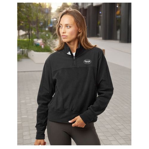 Women's Adidas Fleece 1/4-Zip Pullover image thumbnail