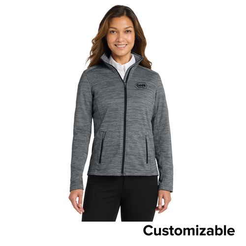 Women's Digital Stripe Fleece Jacket image thumbnail