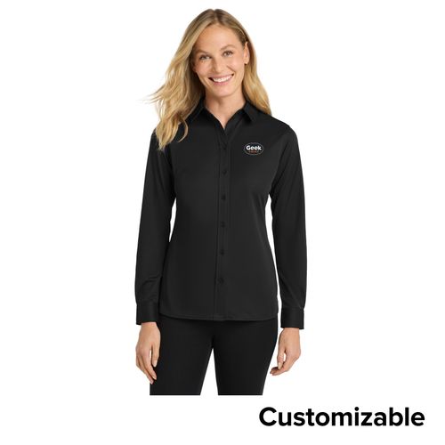 Women's Knit Dress Shirt image thumbnail