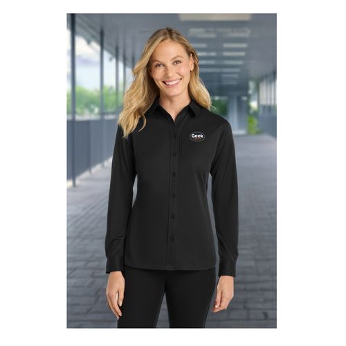 Women's Knit Dress Shirt image thumbnail