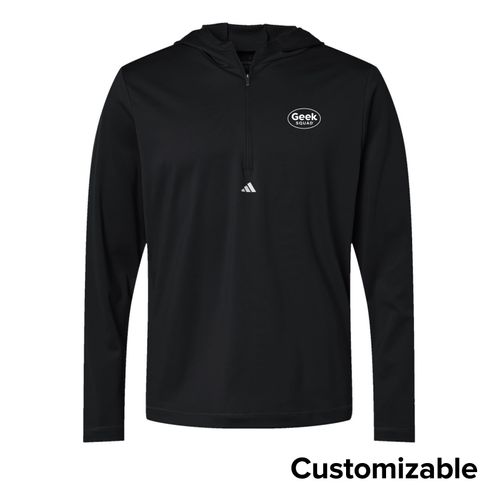 Men's Adidas 1/4-Zip Hooded Pullover image thumbnail