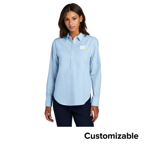 Women's Long Sleeve Oxford Shirt image thumbnail