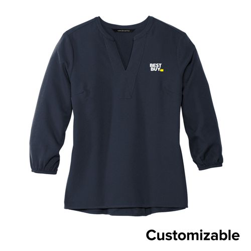 Women's 3/4-Sleeve Stretch Crepe Blouse image thumbnail