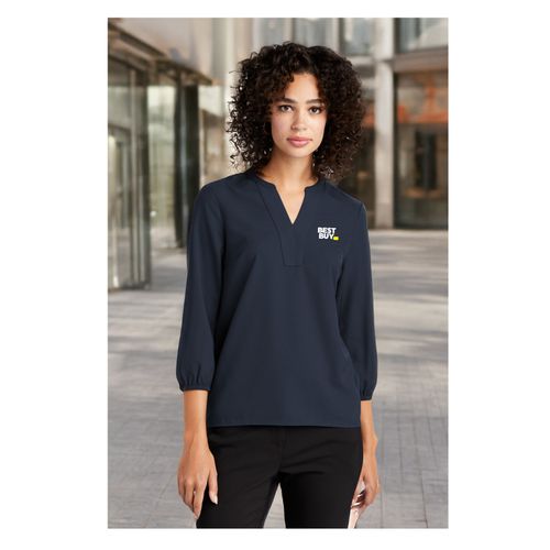 Women's 3/4-Sleeve Stretch Crepe Blouse image thumbnail