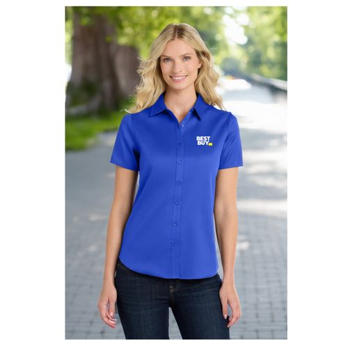 Women's Stain Resistant Button Down Shirt image thumbnail