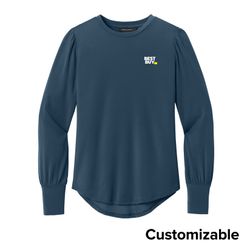 Image of Women's Stretch Long Sleeve Blouson Top