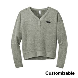 Image of Women's Tri-Fleece V-Neck Sweatshirt