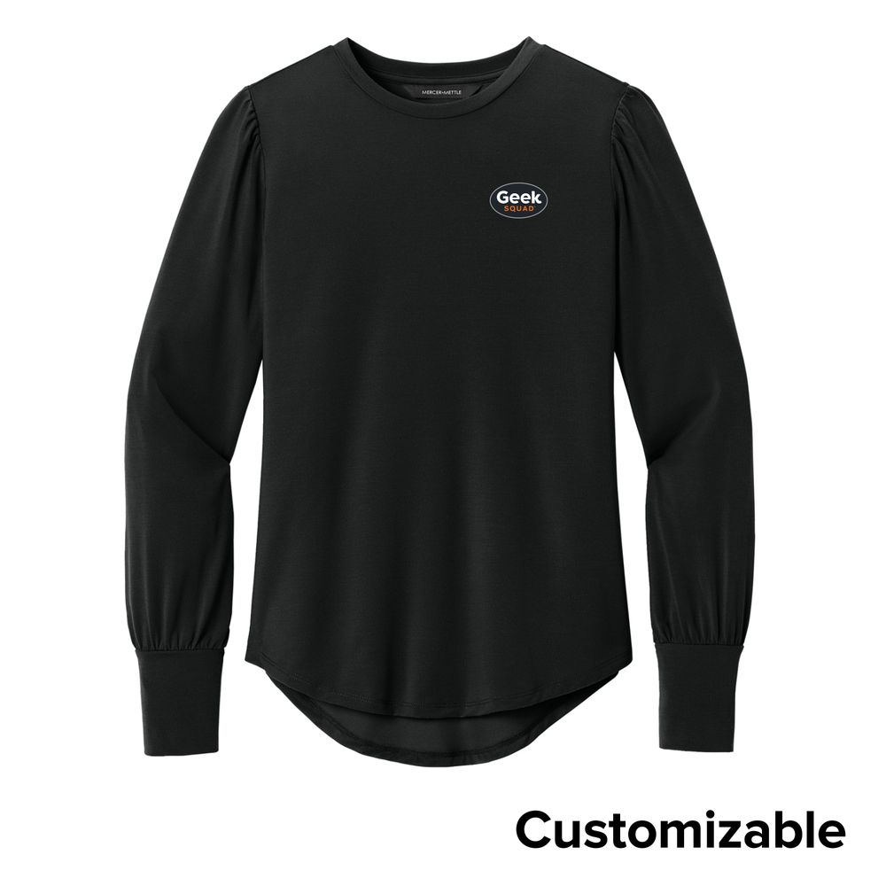 Women's Stretch Long Sleeve Blouson Top primary image