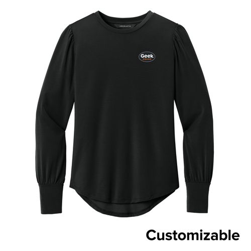 Women's Stretch Long Sleeve Blouson Top image thumbnail