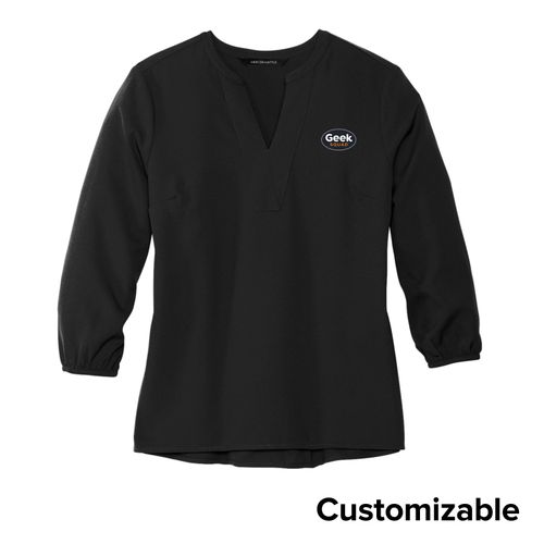 Women's 3/4-Sleeve Stretch Crepe Blouse image thumbnail