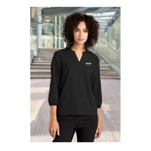 Women's 3/4-Sleeve Stretch Crepe Blouse image thumbnail